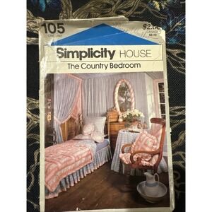 *Simplicity House-The Country Bedroom #105 8 Instruction Cards Sewing Patterns